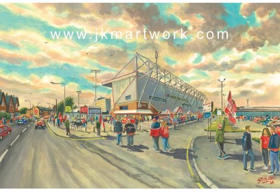 Gresty Road Stadium 'Going to the Match' Fine Art Print - Crewe Alexandra FC Gresty Road Stadium 'Going to the Match' Fine Art Print - Crewe Alexandra FC
